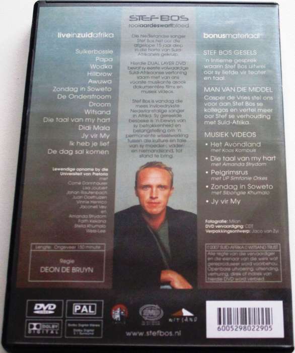 STEF BOS Rooi Aarde Swart Bloed DVD [SA Afrikaans shelf]
