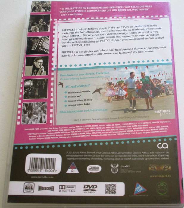 PRETVILLE 50's Afrikaanse Musiekrolprent DVD [SA Shelf]