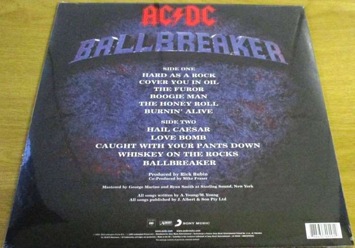 AC/DC Ballbreaker 2014 European Pressing VINYL LP Record