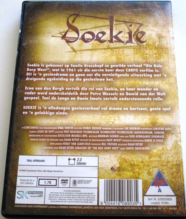SOEKIE DVD [SA Shelf]