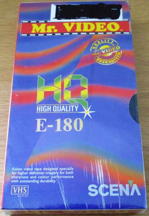 SCENA E-180 HIGH QUALITY Mr Video branded VHS Video Cassette