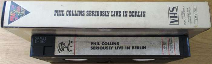 PHIL COLLINS Seriously Live VHS Video Cassette