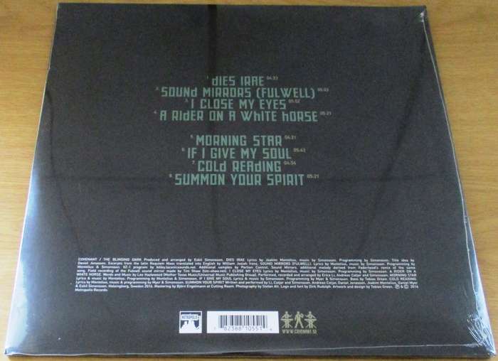 COVENANT Blinding Light 2016 USA Pressing VINYL LP Record