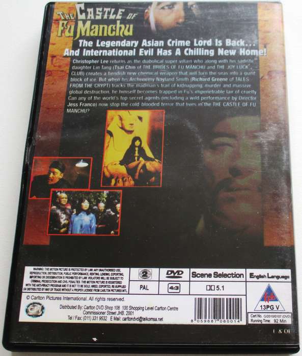 THE CASTLE OF FU MANCHU DVD [BBOX 7]