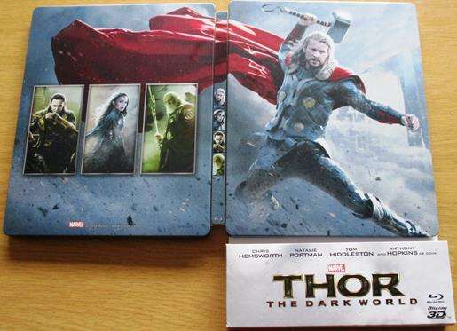 THOR THE DARK WORLD BLU RAY 3D + BLU RAY Chris Hemsworth  [BLU RAY SHELF]
