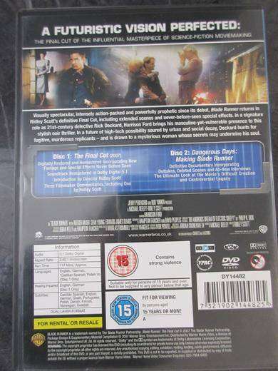 BLADE RUNNER The Final Cut 2xDVD Harrison Ford [DVD BBOX 3]