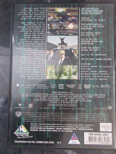 MATRIX RELOADED 2xDVD  [DVD BBOX 4] Region 2