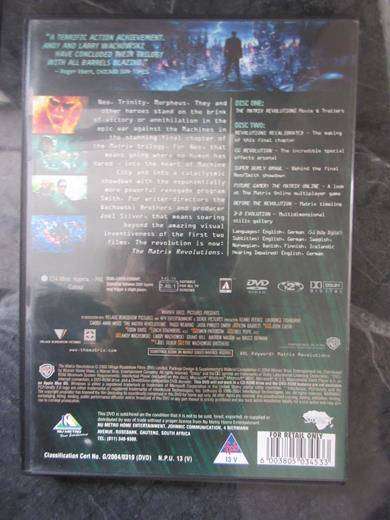 THE MATRIX Revolutions 2xDVD [DVD BBOX 5] Region 2