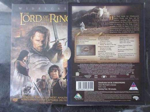THE LORD OF THE RINGS The Return of the King 2xDVD [DVD BBOX 3] Region 2 EX