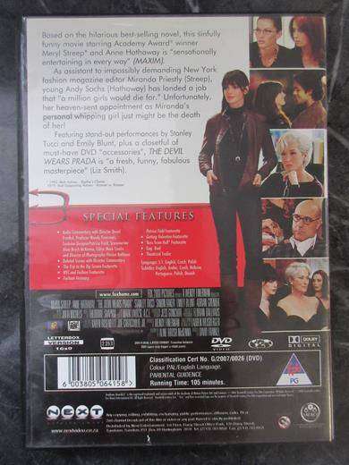 THE DEVIL WEARS PRADA DVD Meryl Streep Anne Hathaway [BBOX 3]