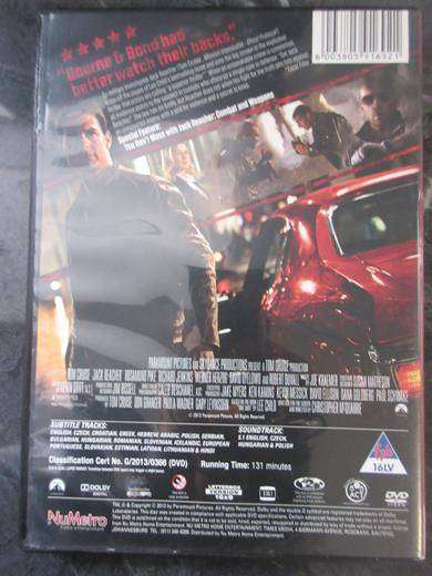 JACK REACHER DVD Tom Cruise [BBOX 3]