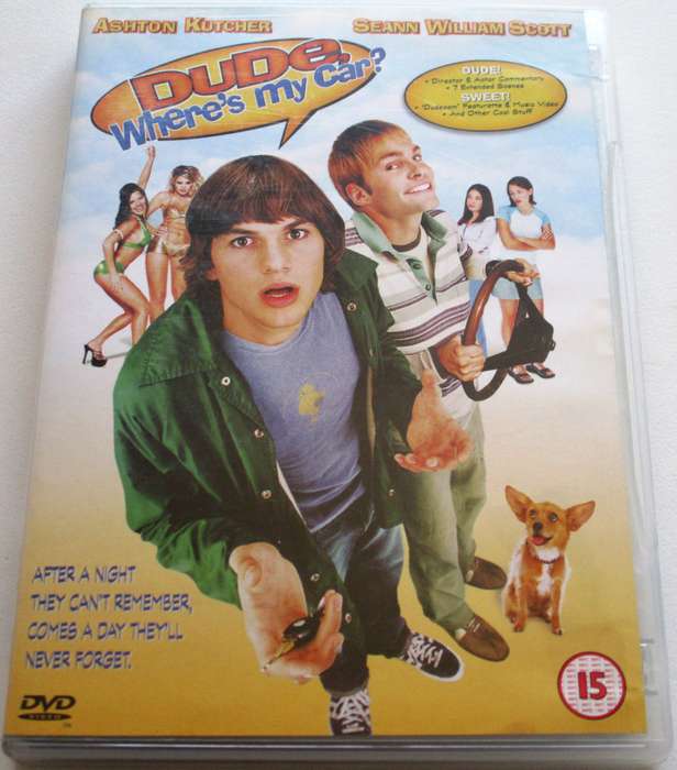 DUDE WHERE'S MY CAR? Ashton Kutcher DVD [BBOX 12]