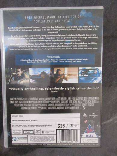 MIAMI VICE DVD Colin Farrell Jamie Foxx [BBOX 6] Region 2