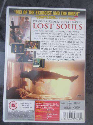 LOST SOULS DVD Winona Ryder [BBOX 2]