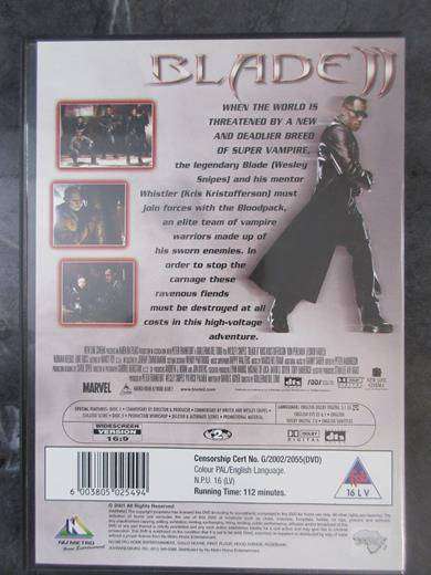 BLADE II DVD Wesley Snipes  [DVD BBOX 1]
