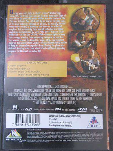CON AIR DVD Nicholas Cage  [DVD BBOX 1]