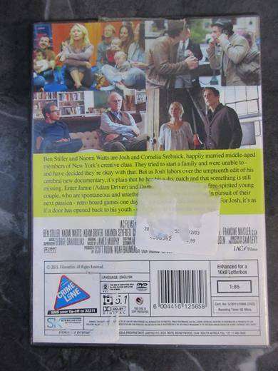 WHILE WE'RE YOUNG DVD Ben Stiller Naomi Watts [BBOX 8] Region 2