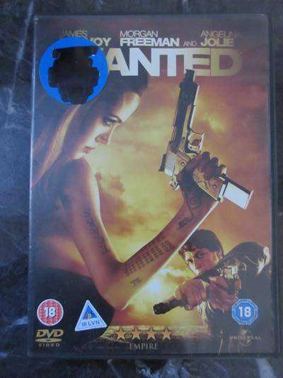 WANTED DVD Morgan Freeman Angelina Jolie [BBOX 8] Region 2