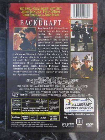 BACKDRAFT DVD Kurt Russell [BBOX 5] Region 2