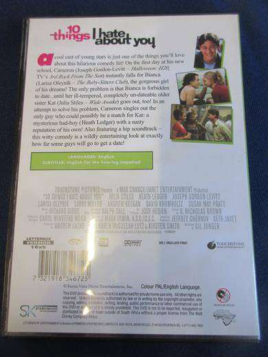 10 THINGS I HATE ABOUT YOU DVD  [BBOX 7] Region 2