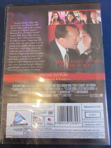PERFECT STRANGER DVD Bruce Willis Halle Berry [BBOX 7] Region 2