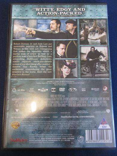 SHERLOCK HOLMES DVD Robert Downey Jr [BBOX 7] Region 2