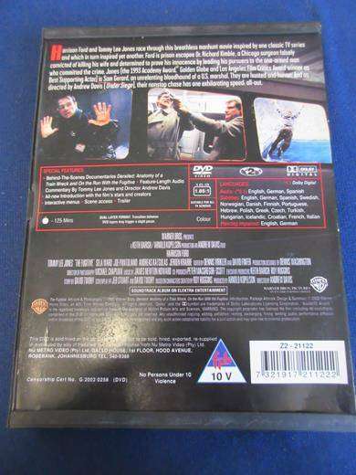 THE FUGITIVE DVD Harrison Ford  [BBOX 7] Region 2