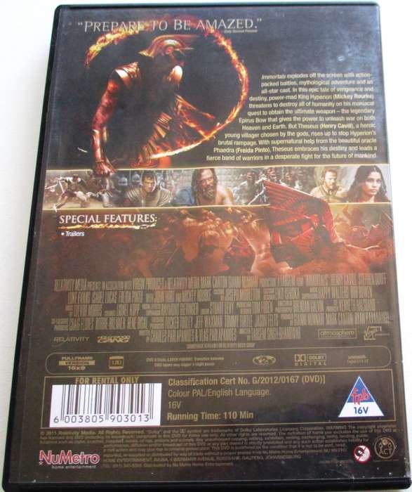 IMMORTALS DVD [BBOX 3]
