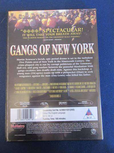 GANGS OF NEW YORK DVD [BBOX 8] Region 2