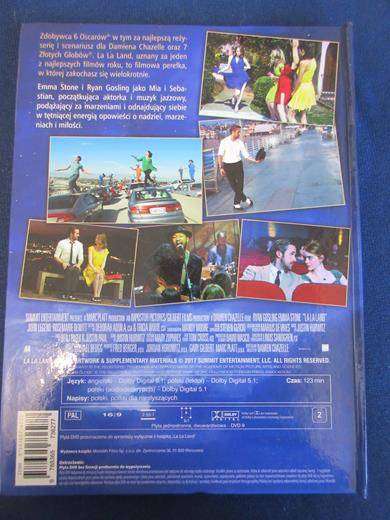 LA LA LAND DVD Ryan Gosling Emma Stone [DVD BBOX 11] POLISH NO ENGLISH SUB TITLES