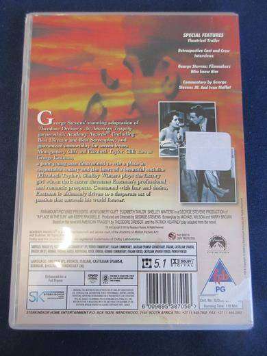 A PLACE IN THE SUN DVD Elizabeth Taylor [BBOX 11] REGION 2