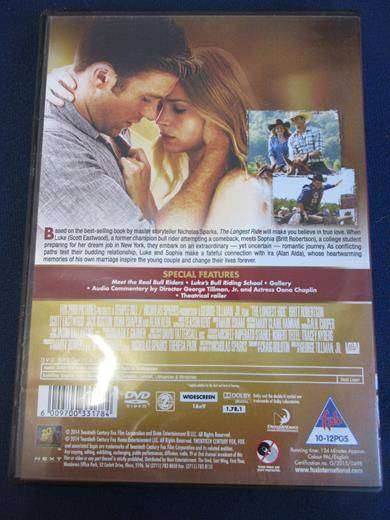 THE LONGEST RIDE DVD Britt Robertson Scott Eastwood [BBOX 11]