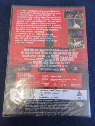 CRIMSON TIDE DVD  Denzel Washington [BBOX 11]