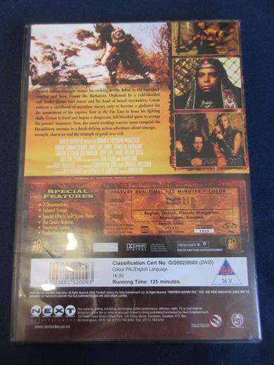 CONAN THE BARBARIAN DVD Arnold Schwarzenegger  [BBOX 11]