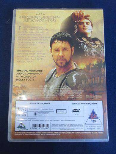 GLADIATOR DVD Russell Crowe DVD [BBOX 10] Region 2