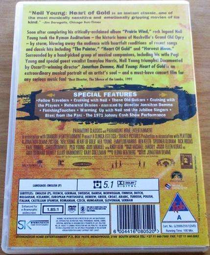 NEIL YOUNG Heart of Gold 2xDVD