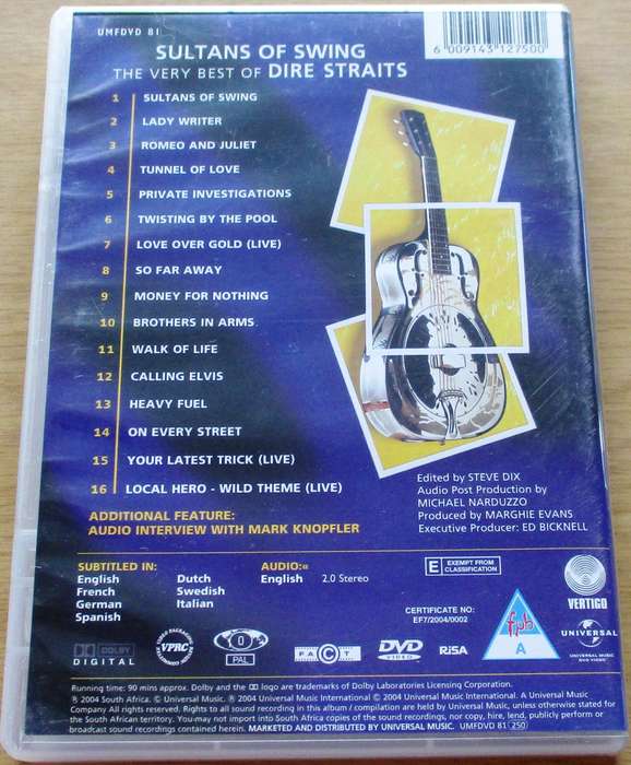 DIRE STRAITS Sultans of Swing The Very Best of DVD