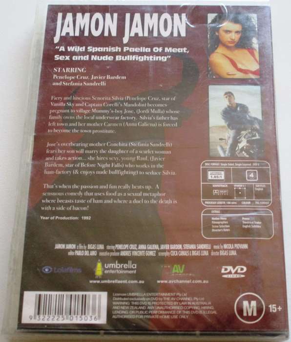 JAMON JAMON Penelope Cruz DVD  [BBOX 15]