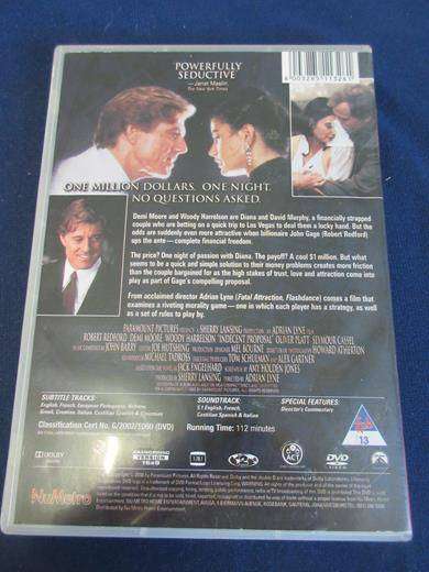 INDECENT PROPOASAL DVD Demi Moore  [BBOX 9] Region 2