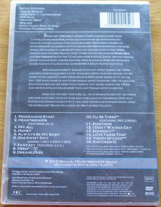 MARIAH CAREY #1"s  DVD