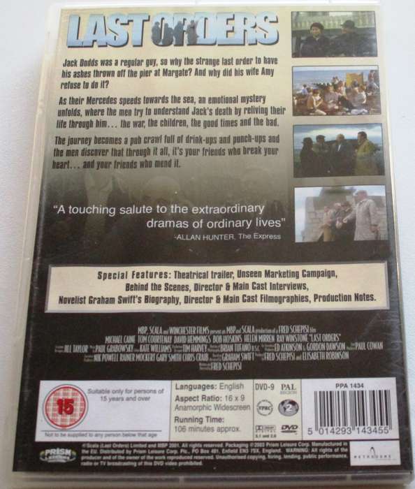 THE LAST ORDERS Michael Caine DVD [BBOX 1]