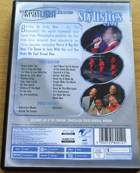 THE STYLISTICS Live DVD