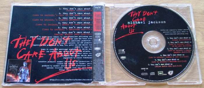 MICHAEL JACKSON They Don't Care About Us CD Maxi Single South African release [CD Single Shelf]