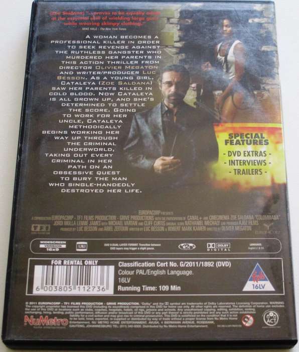 COLOMBIANA DVD [BBOX 15]