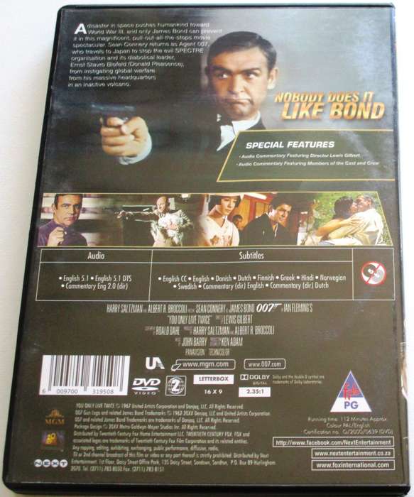 007 You Only Live Twice DVD [BBOX 2]