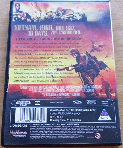 HAMBURGER HILL DVD Don Cheadle  [BBOX 3] Region 2