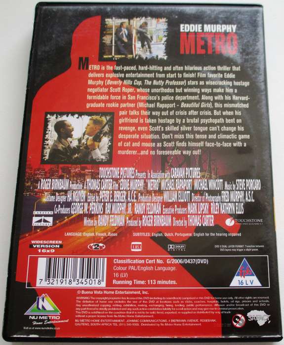 METRO Eddie Murphy DVD [BBOX 7]