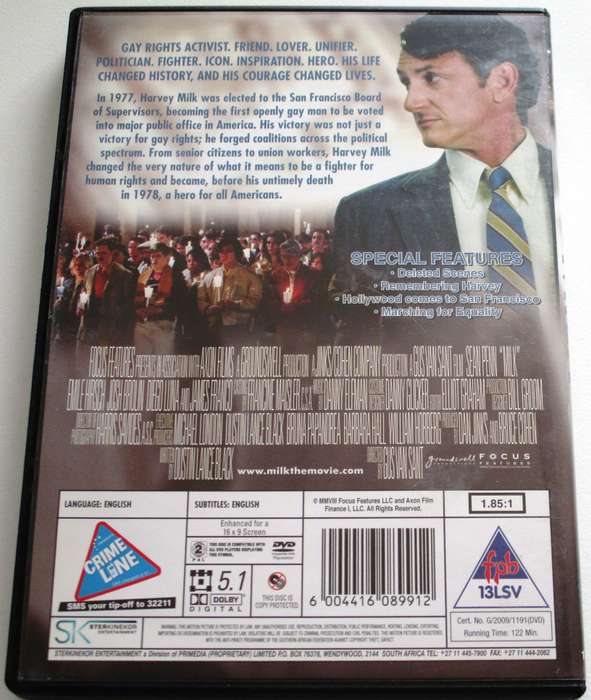 MILK Sean Penn DVD [BBOX 5]