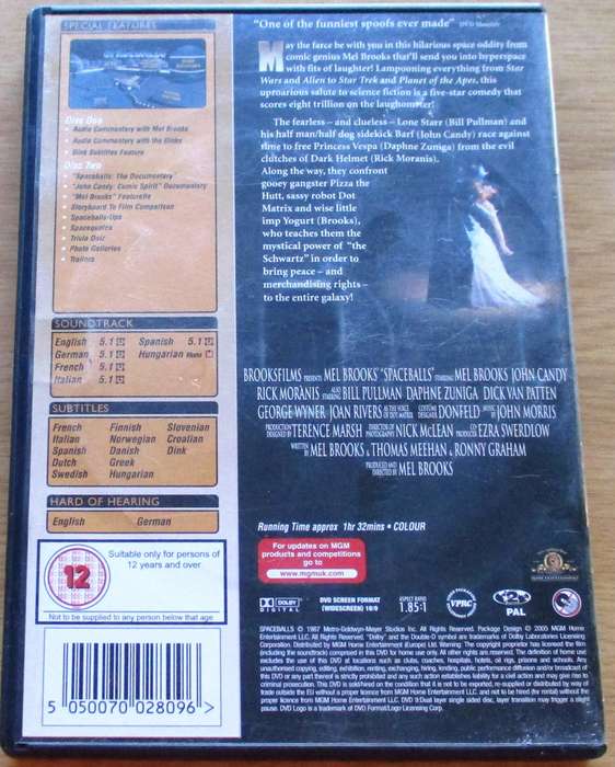 SPACEBALLS Mel Brooks John Candy [BBOX 4] Region 2
