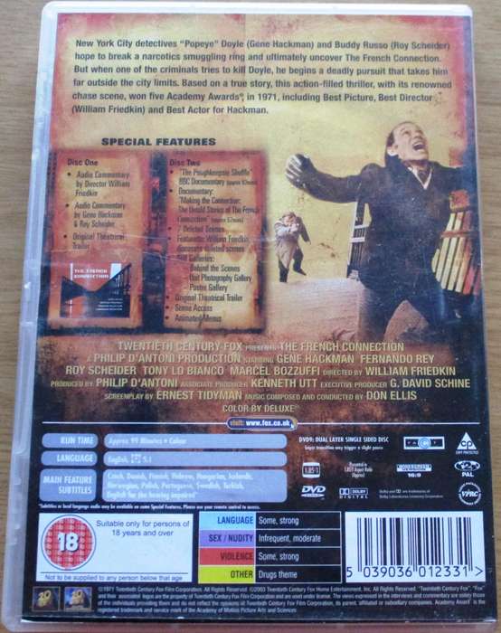 THE FRENCH CONNECTION Special Edition Gene Hackman DVD [BBOX 5] Region 2